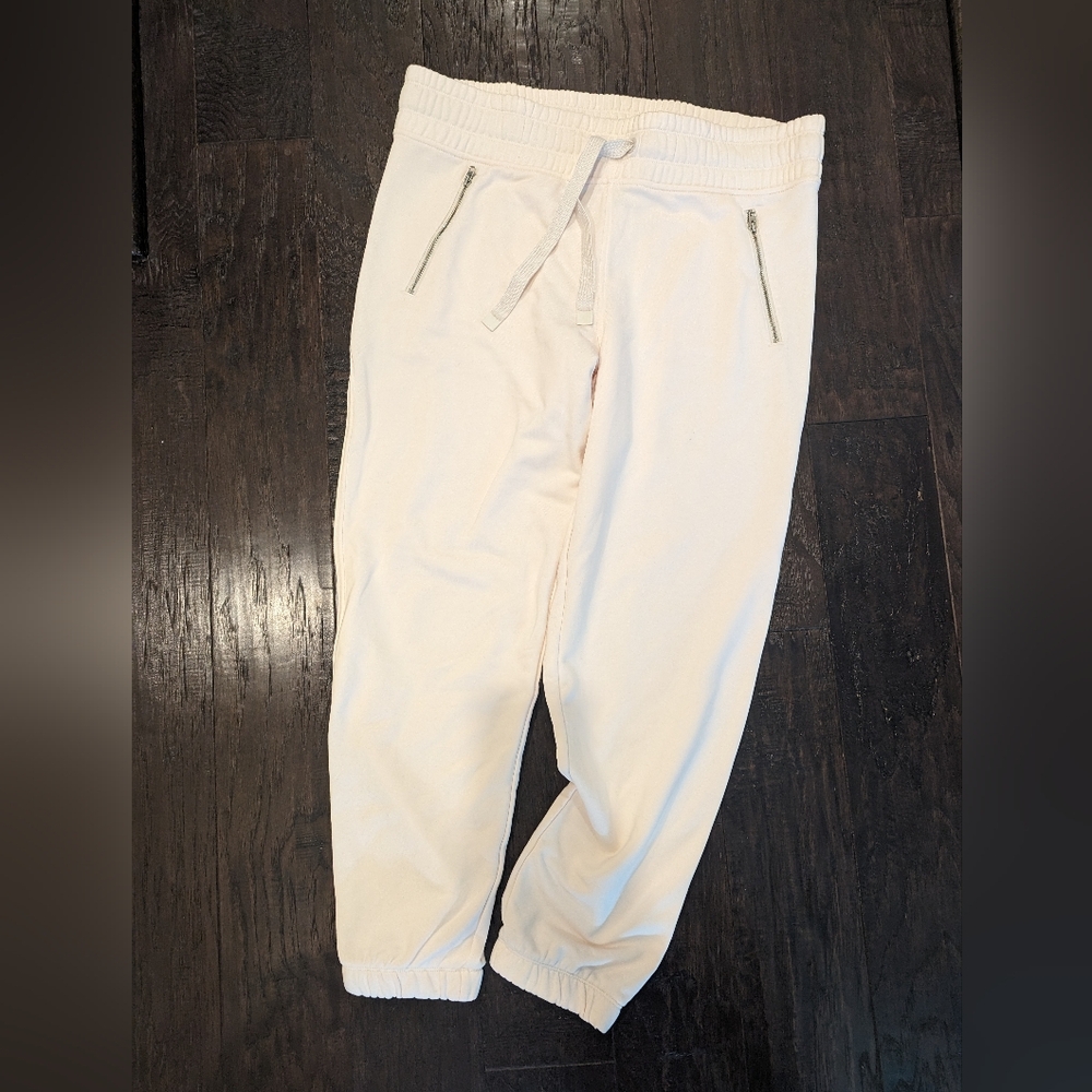 Athleta Bounce Back Jogger Sweatpants Pearl White Size Large Style 487575